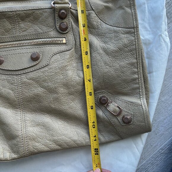 BALENCIAGA LE CITY LARGE BEIGE HANDBAG - Picture 12 of 13